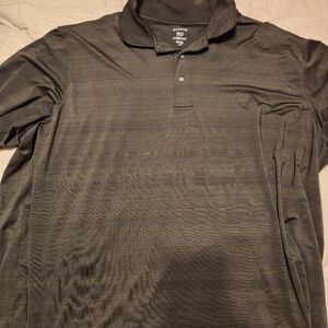 Black stripped polo shirt